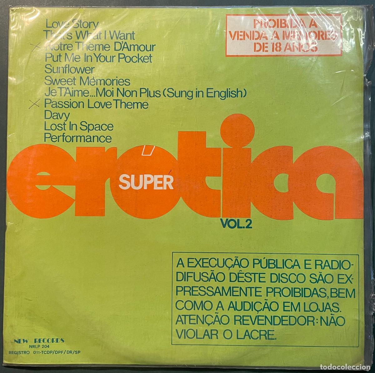 Discos de vinil: SUPEREROTICA VOL. 2 / VARIOS (PARA LISTADO VER FOTOS) / LP NEW RECORDS 1971 / BRASIL