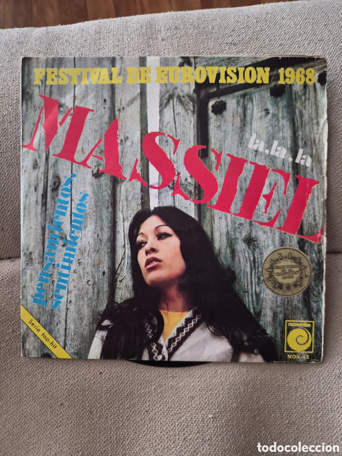 Discos de vinilo: Massiel &ndash; La, la, la / Pensamientos, sentimientos (Festival de Eurovisi&oacute;n 1968)
