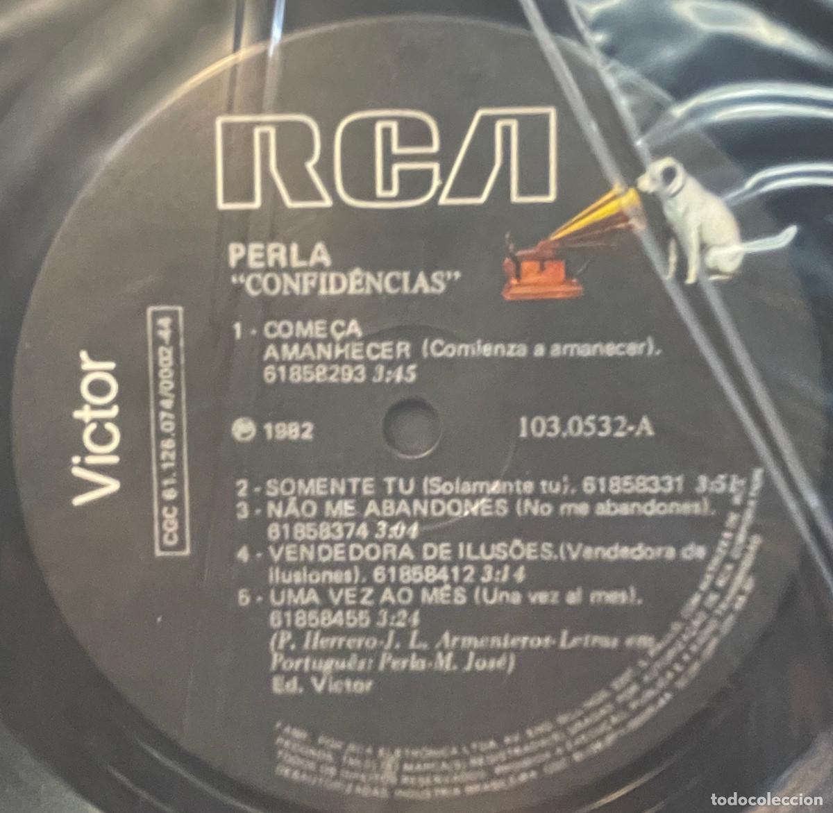 Discos de vinilo: PERLA / CONFIDENCIAS / LP RCA 1982 / BRASIL - Foto 5