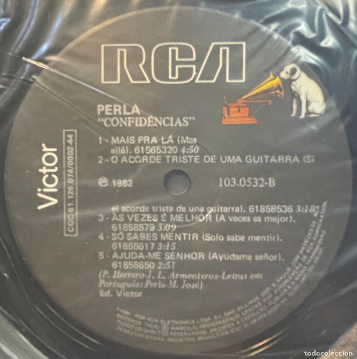Discos de vinilo: PERLA / CONFIDENCIAS / LP RCA 1982 / BRASIL - Foto 6