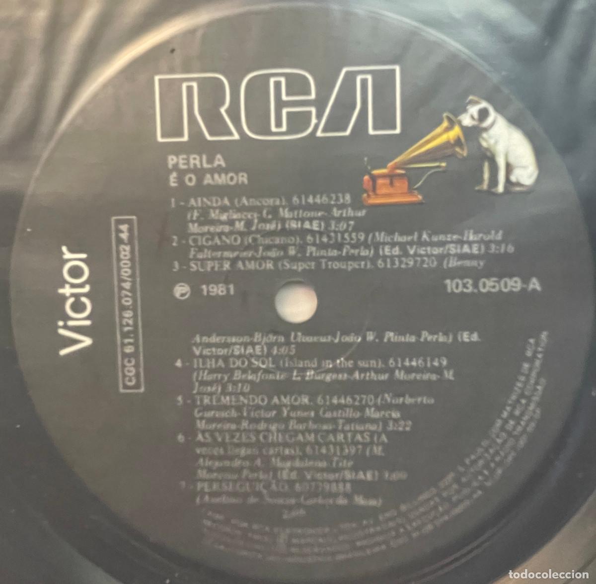 Discos de vinilo: PERLA / E O AMOR / LP RCA 1981 / BRASIL - Foto 6