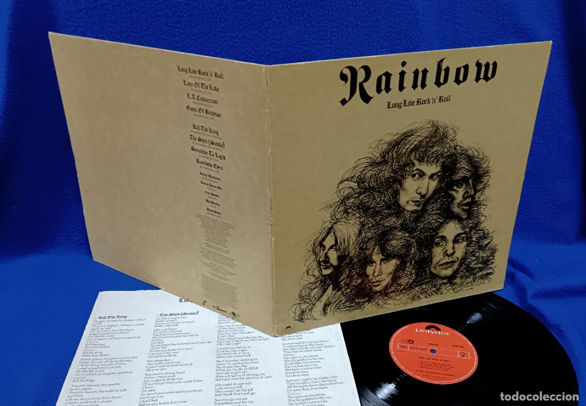 Discos de vinilo: RAINBOW - LONG LIVE ROCK'N'ROLL - LP HOLLAND 1978 - DOBLE CARPETA + INNER SLEEVE CON LAS LETRAS