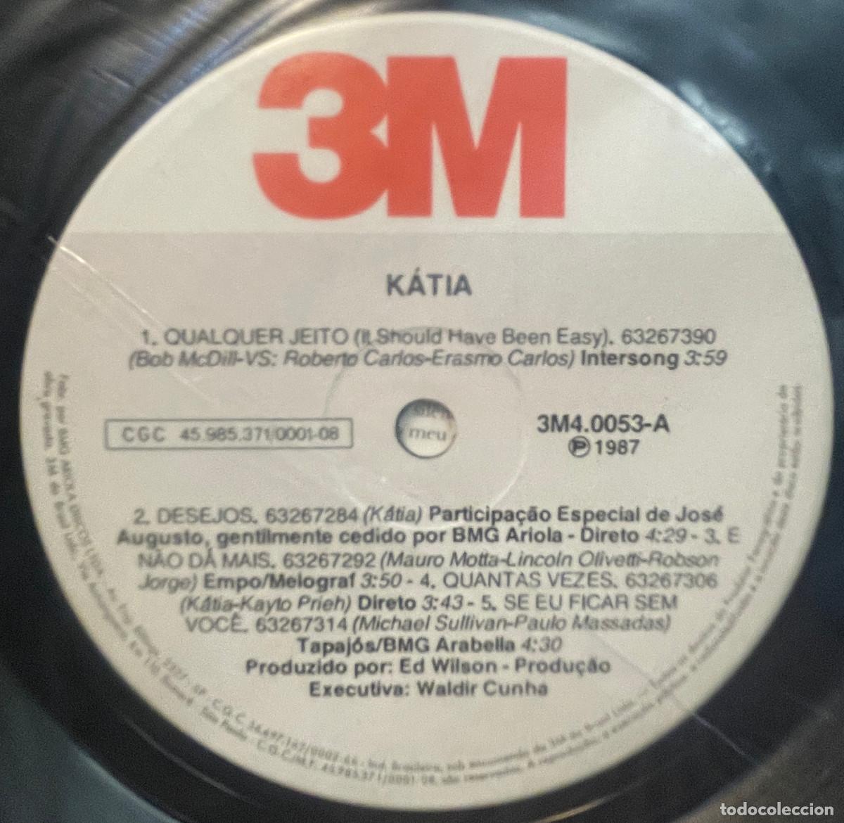 Discos de vinilo: KATIA / KATIA / LP 3M 1987 / BRASIL - Foto 4