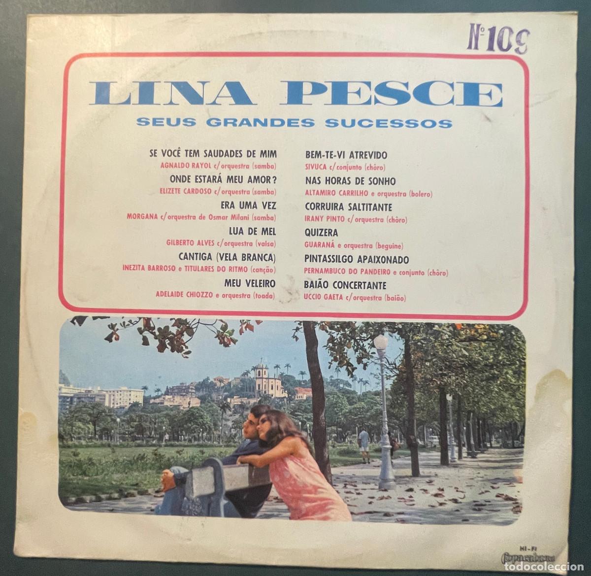 Discos de vinil: LINA PESCE / SEUS GRANDES SUCESSOS / LP COPACABANA 1966 / BRASIL