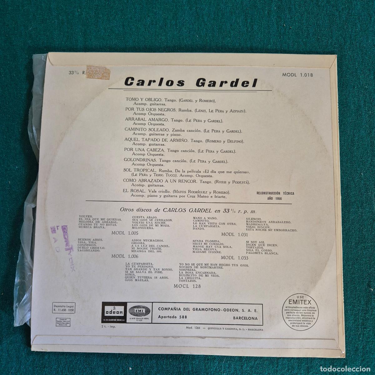 Discos de vinilo: Carlos Gardel &ndash; Carlos Gardel 10&rdquo; LP - Foto 2