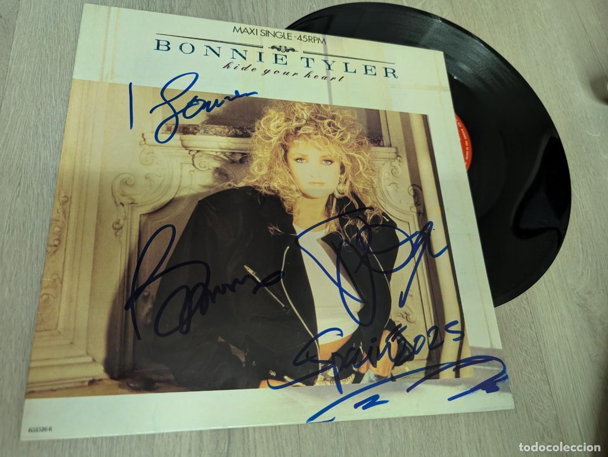 Discos de vinilo: BONNIE TYLER - HIDE YOUR HEART..MAXISINGLE DE CBS DE 1988 - PROMOCIONAL ESPA&Ntilde;OL - ..FIRMADO
