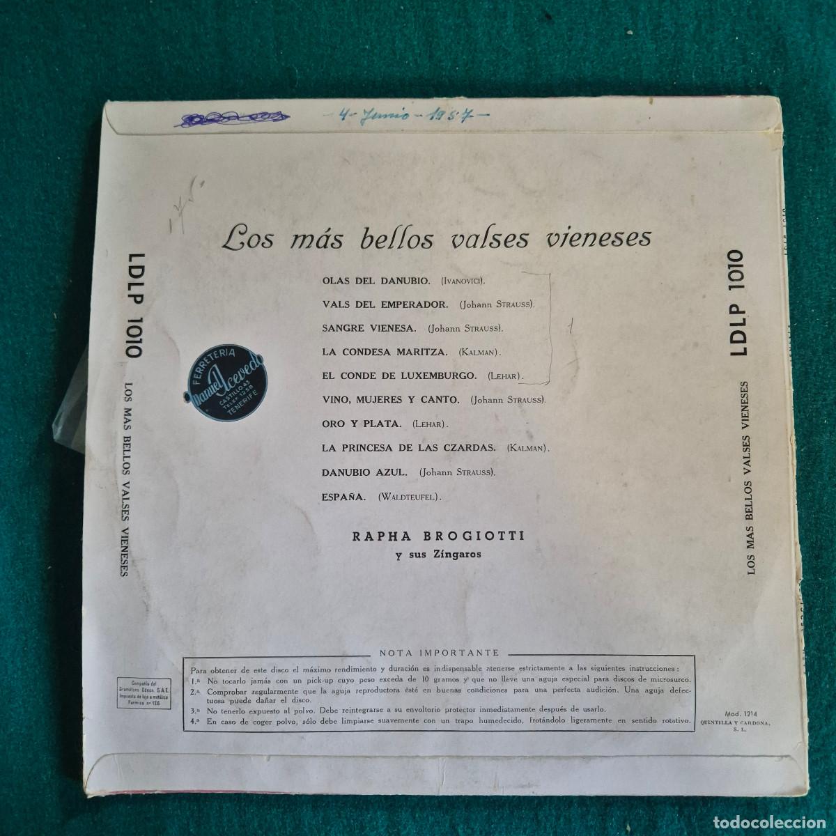 Discos de vinilo: RAPHA BROGIOTTI Y SUS ZINGAROS 10&rdquo; LP - Foto 2