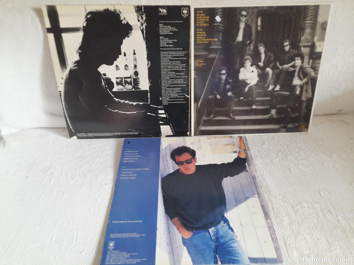 Discos de vinilo: BILLY JOEL Lote 3 Lps como NUEVOS Spain completos.Ver titulos y dem&aacute;s informaci&oacute;n en fotos.Pedido m&iacute;