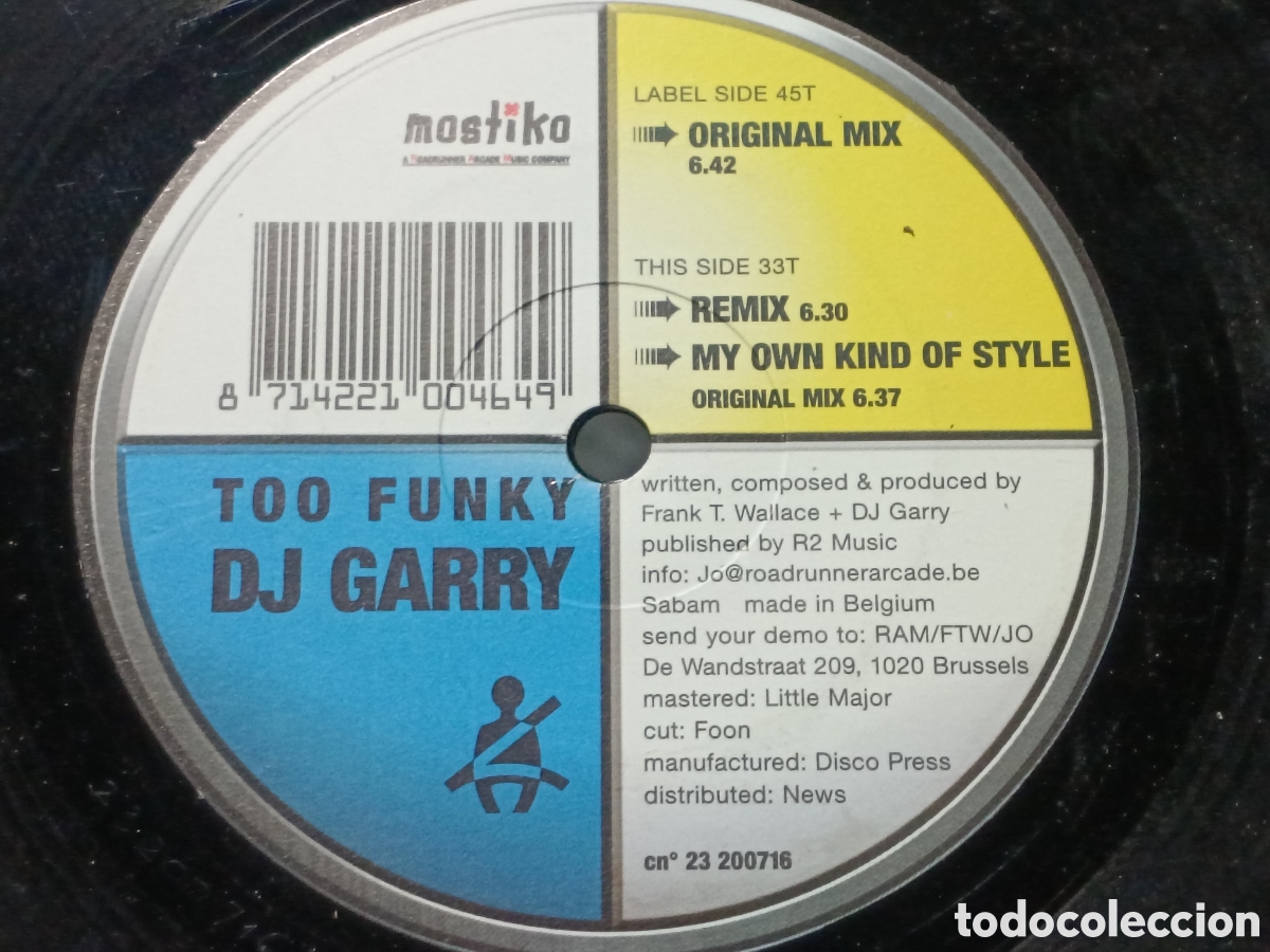 Discos de vinilo: DJ Garry - Too Funky