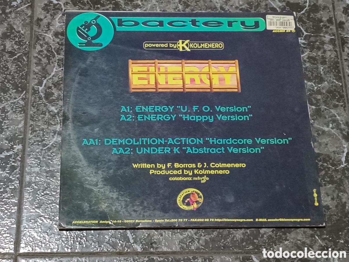 Discos de vinilo: Bactery -&nbsp;Energy (Makina) - Foto 2