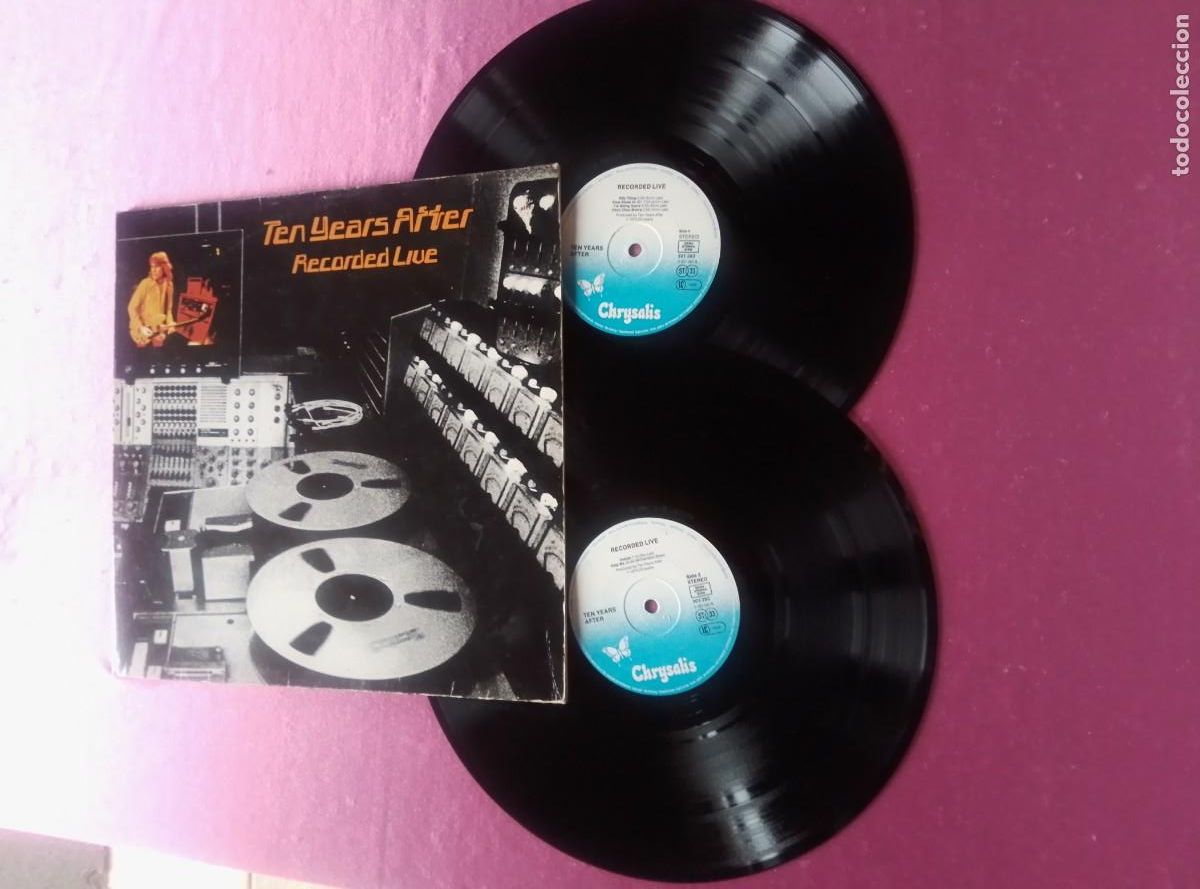 Discos de vinilo: TEN YEARS AFTER RECORDED LIVE 1973 DOBLE LP UN LP CON RAYONES MAC1