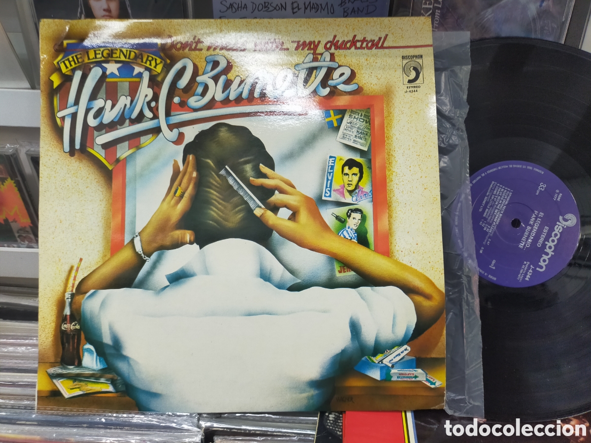 Discos de vinilo: Hank burnette lp el legendario Don't Messi with my ducktail Espa&ntilde;a 1977