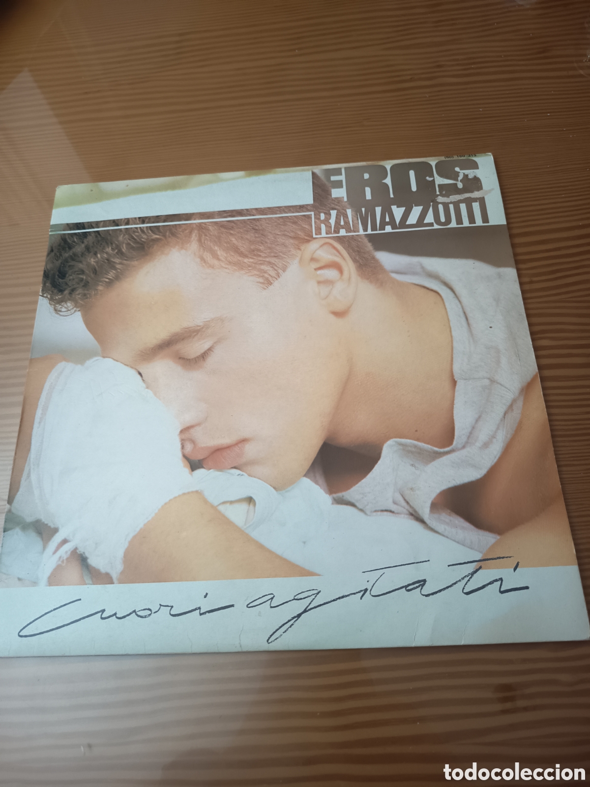 Discos de vinilo: Disco vinilo LP DE eros Ramazzotti &rdquo; Cuori Agitati &rdquo; primera edici&oacute;n espa&ntilde;ola de 1985