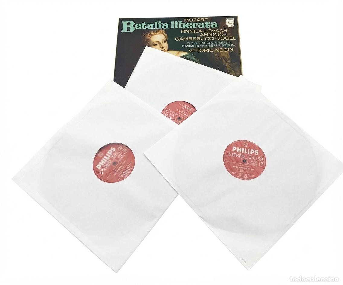 Discos de vinilo: MOZART &ndash; BETULIA LIBERATA &ndash; VITTORIO NEGRI &ndash; PHILIPS &ndash; ESTUCHE 3 LP &ndash; EDICI&Oacute;N HOLANDESA 1977