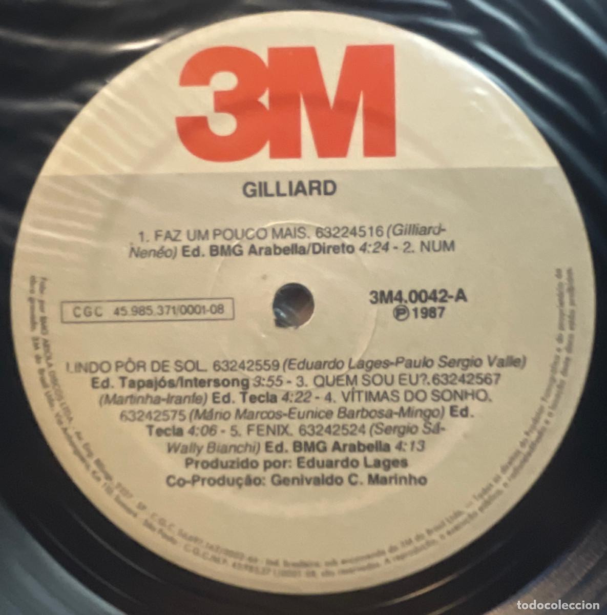 Discos de vinilo: GILLIARD / GILLIARD / LP 3M 1987/ BRASIL - Foto 4