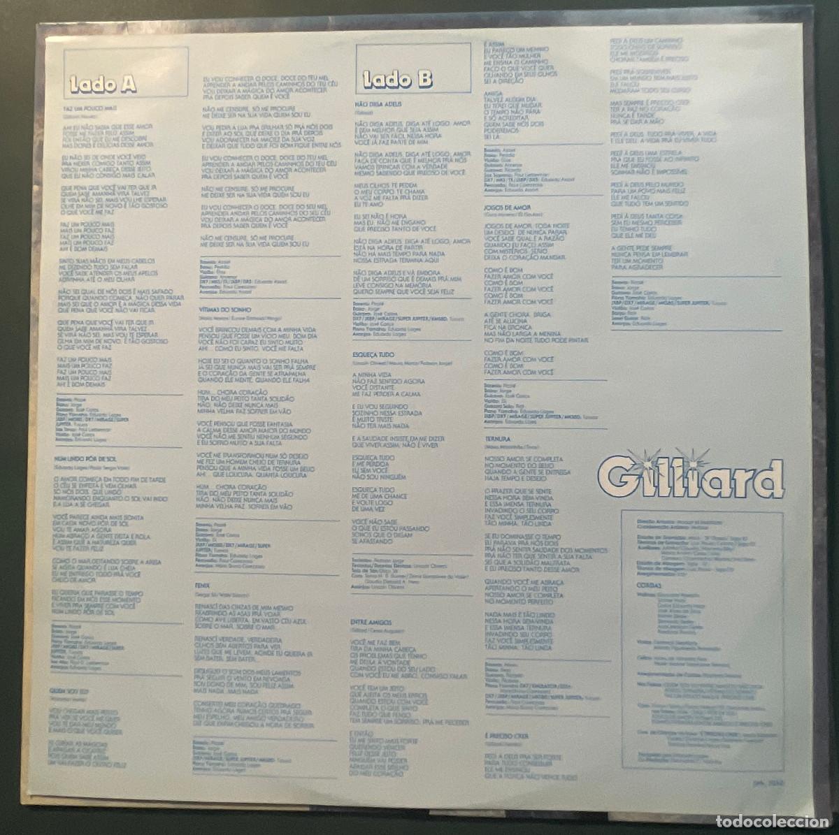 Discos de vinilo: GILLIARD / GILLIARD / LP 3M 1987/ BRASIL - Foto 6