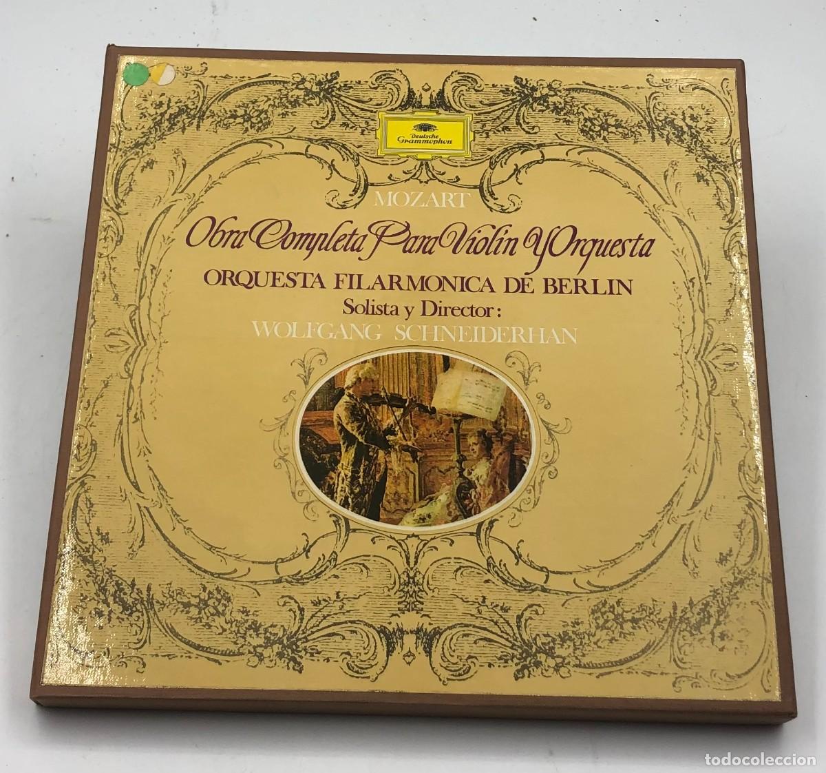 Discos de vinilo: MOZART OBRA COMPLETA PARA VIOL&Iacute;N Y ORQUESTA &ndash; SCHNEIDERHAN &ndash; FILARM&Oacute;NICA BERL&Iacute;N &ndash; 3 LP 1969