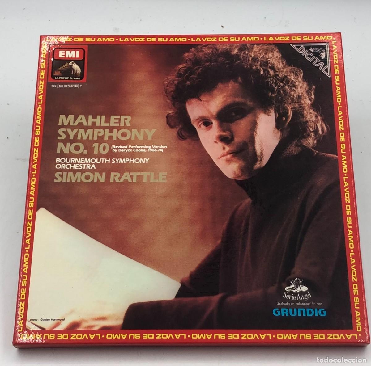 Discos de vinilo: MAHLER SINFON&Iacute;A N&ordm; 10 &ndash; SIMON RATTLE &ndash; BOURNEMOUTH SYMPHONY ORCHESTRA &ndash; EMI &ndash; 2 LP DIGITAL