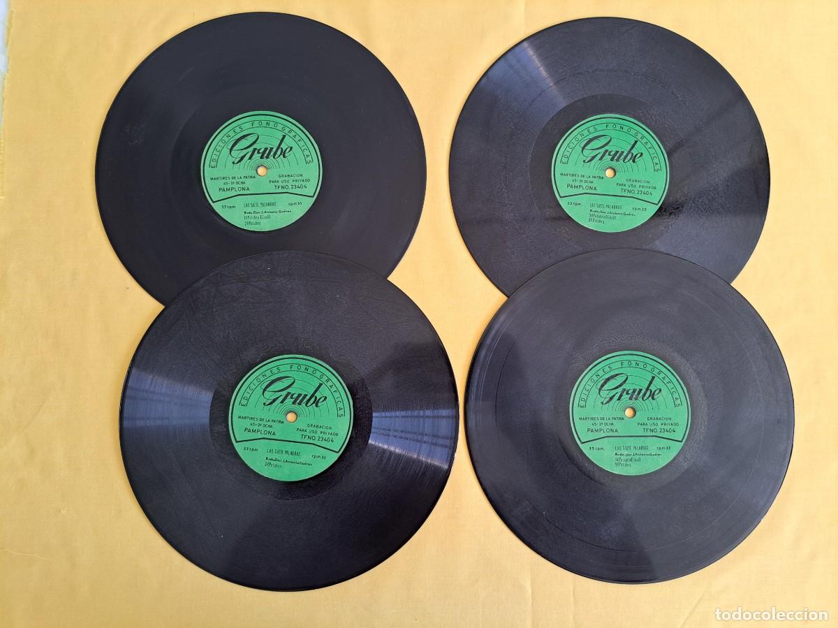 Discos de vinilo: LAS SIETE PALABRAS POR EL RVDO. DON J. ANTONIO GUEREZ (4 DISCOS) - PAMPLONA.