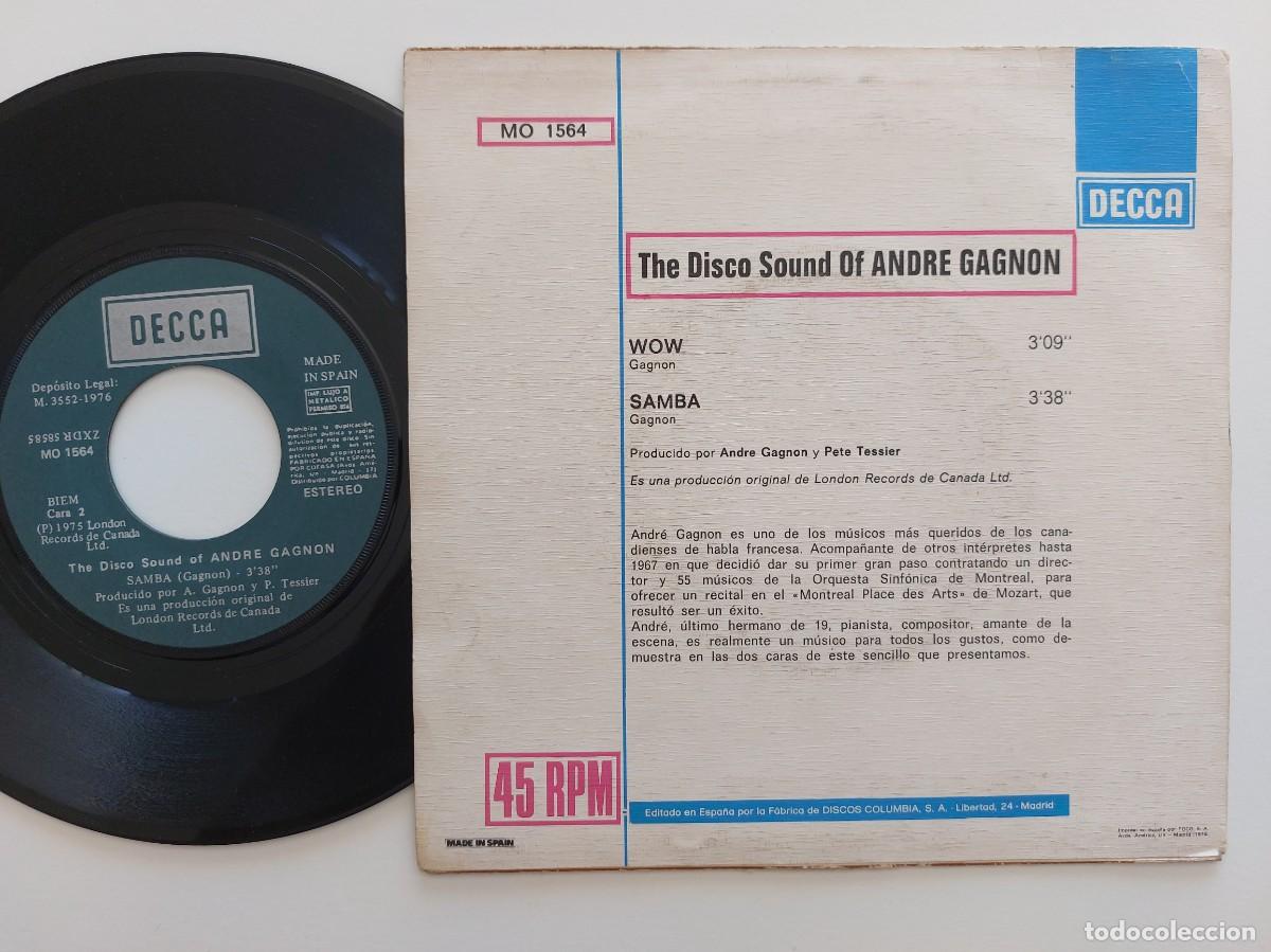 Discos de vinilo: ANDRE GAGNON - 45 Spain - MINT * WOW / SAMBA - Foto 2