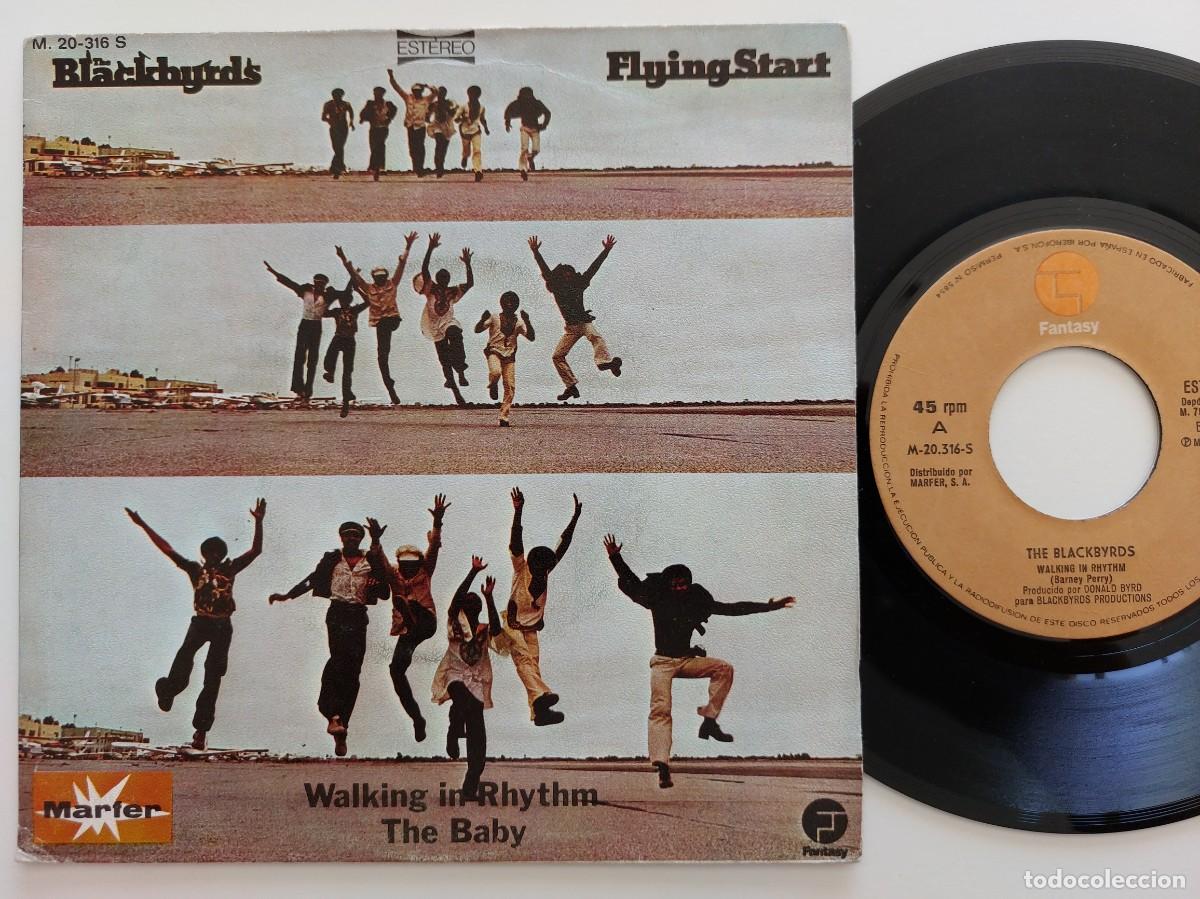 Discos de vinilo: BLACKBYRDS - 45 Spain - MINT * WALKING IN RHYTHM / THE BABY