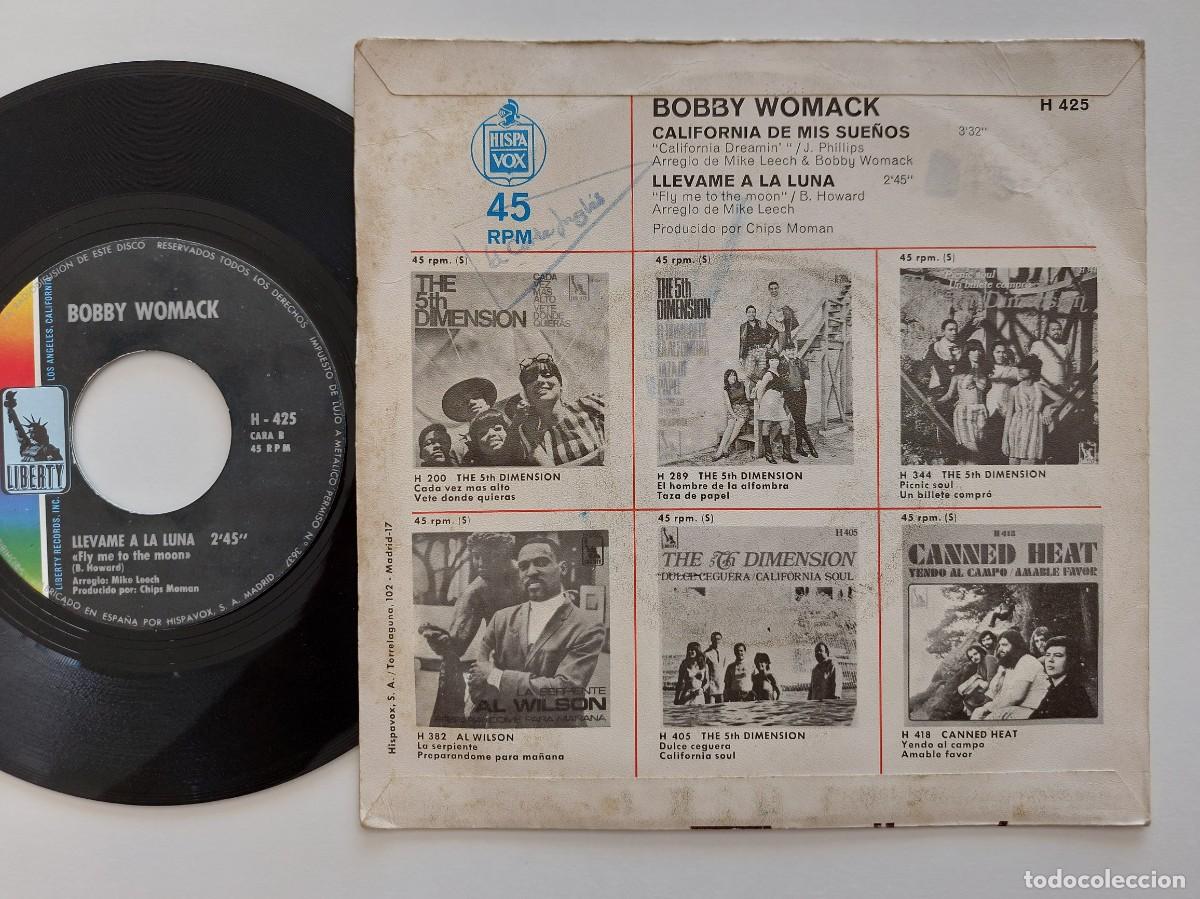 Discos de vinilo: BOBBY WOMACK - 45 Spain - EX * CALIFORNIA DE MIS SUE&Ntilde;OS - Foto 2