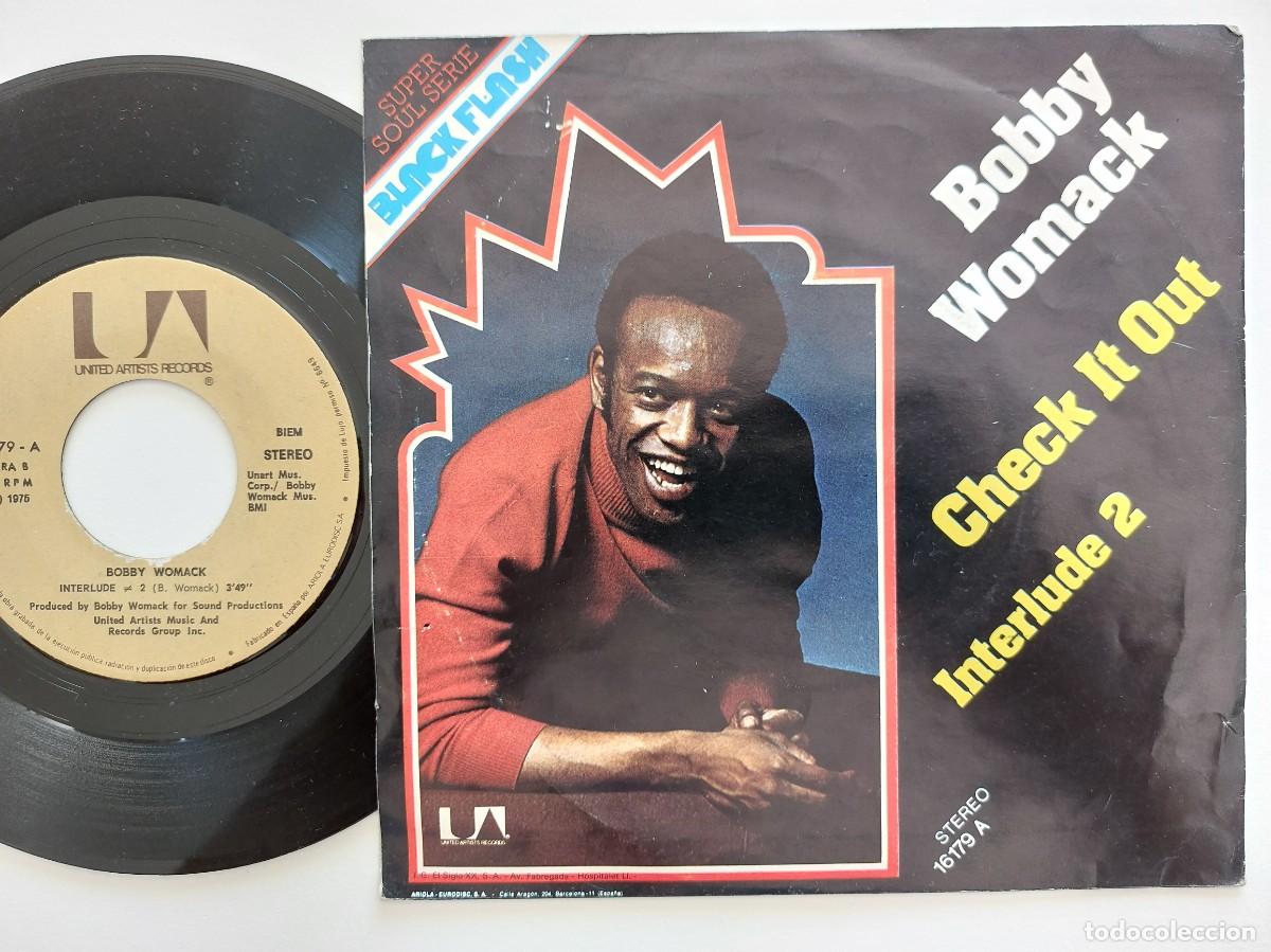 Discos de vinilo: BOBBY WOMACK - 45 Spain - MINT * CHECK IT OUT / INTERLUDE 2 - Foto 2