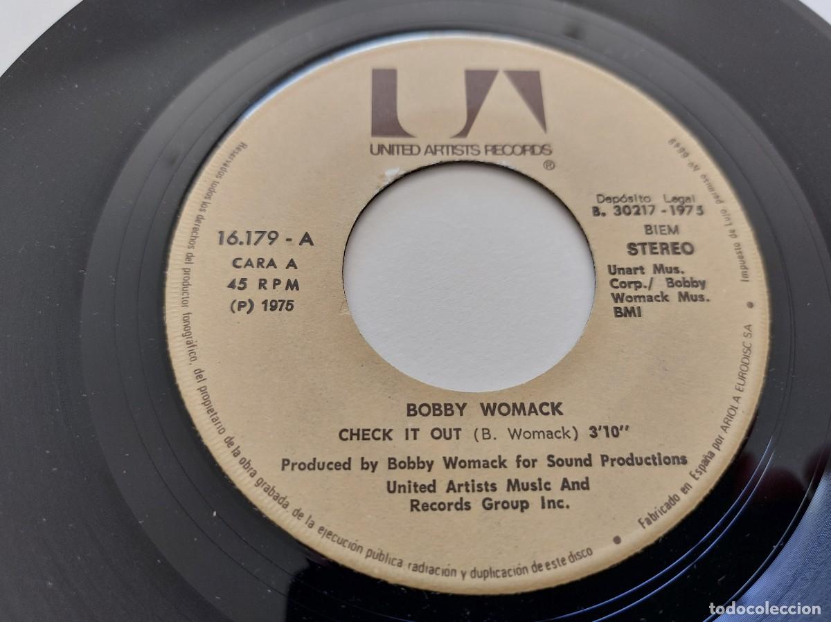 Discos de vinilo: BOBBY WOMACK - 45 Spain - MINT * CHECK IT OUT / INTERLUDE 2 - Foto 3