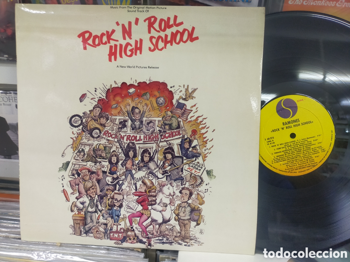 Discos de vinilo: Ramones LP rock 'n ' roll high school Espa&ntilde;a 1979