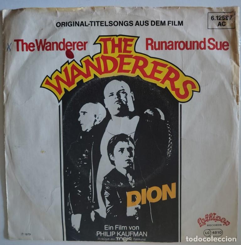 Discos de vinilo: Dion. The Wanderer (BSO 1979)/ Runaround Sue. Lollipop, Germany 1961 single