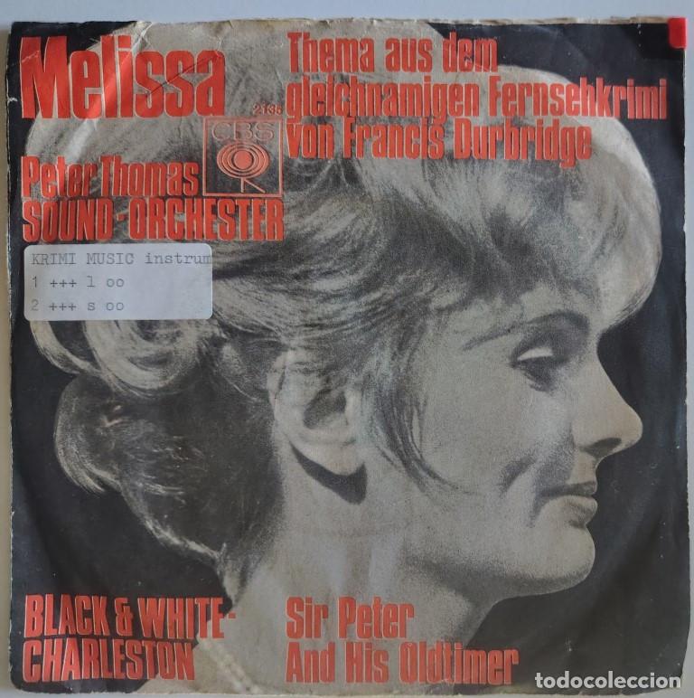 Discos de vinilo: Peter Thomas. Melissa/ Black & white charleston (BSO). CBS, Germany 1966 single