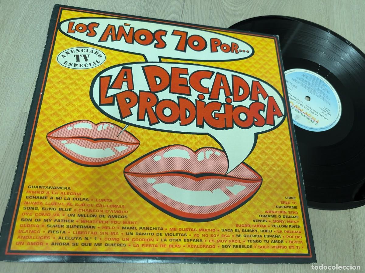Discos de vinilo: LA DECADA PRODIGIOSA - LOS A&Ntilde;OS 70 POR ...LP DE 1987 - HISPAVOX ..GUI&Ntilde;OS A NINO BRAVO, ROCIO DURCAL.