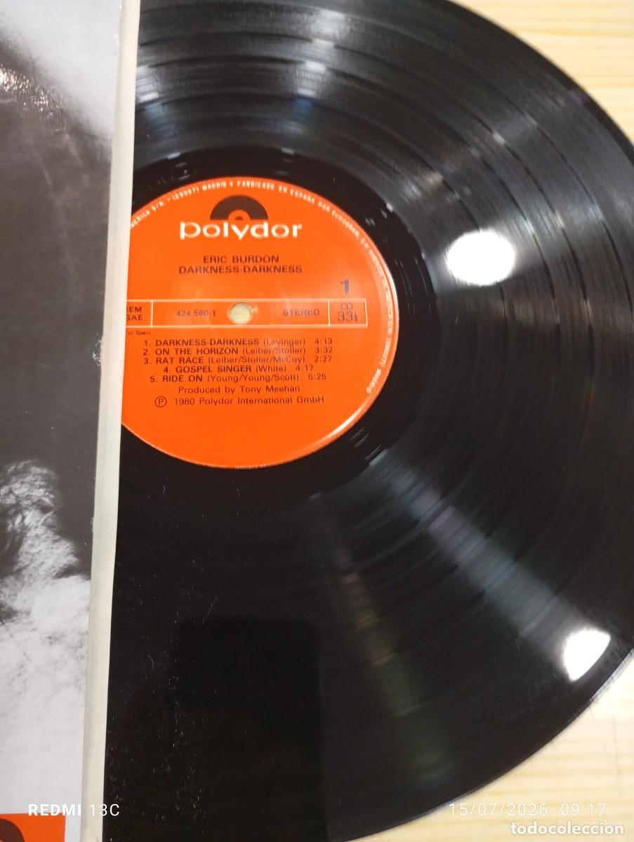 Discos de vinilo: Lp - Eric Burdon &lrm;&ndash; Darkness-Darkness - Foto 3