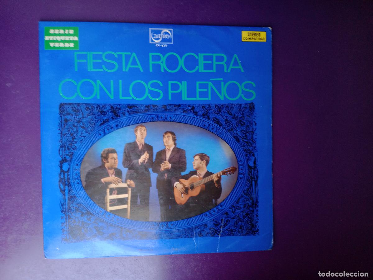 Discos de vinilo: FIESTA ROCIERA CON Los Pile&ntilde;os - LP ZAFIRO 1972 - SEVILLANAS Y RUMBAS - POCO USO - PUCHERETE