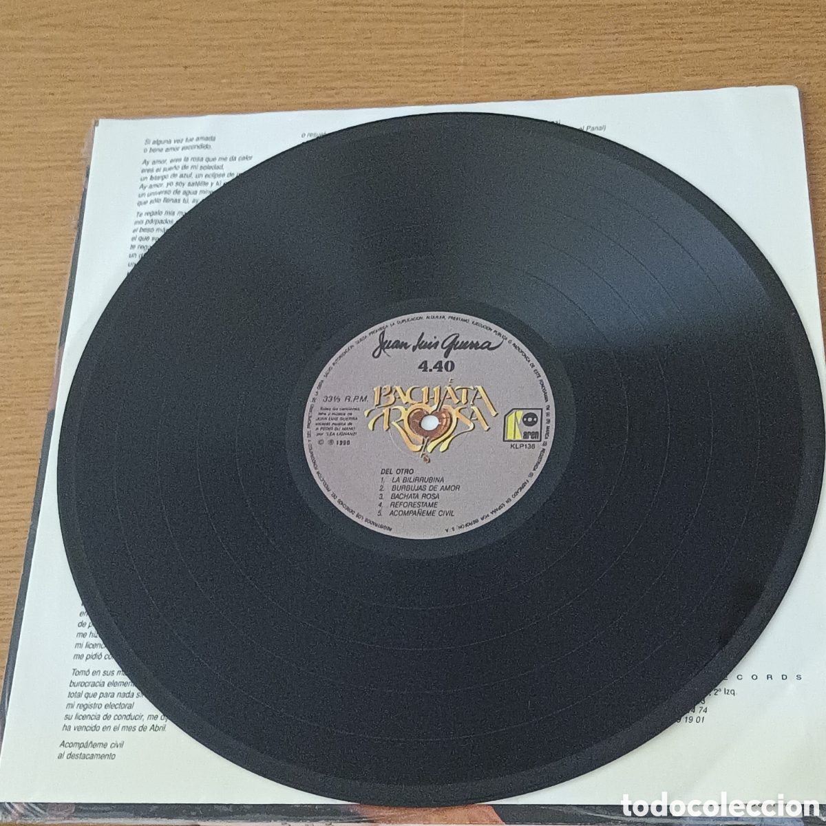 Discos de vinilo: Juan Luis 4.40 LP Bachata Rosa - Foto 3