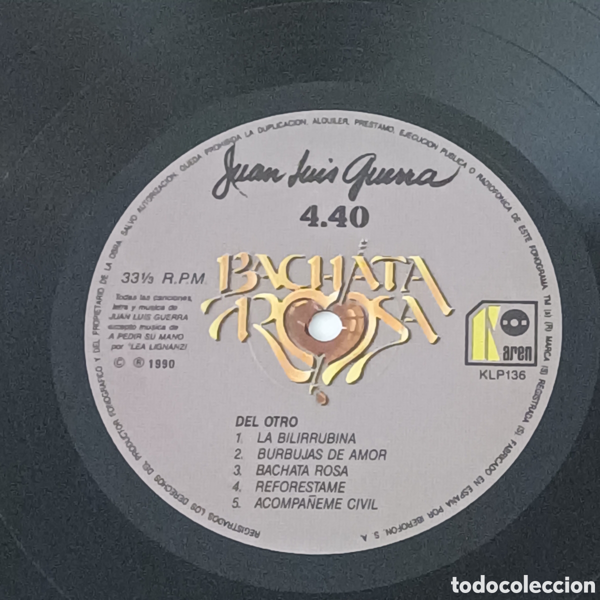 Discos de vinilo: Juan Luis 4.40 LP Bachata Rosa - Foto 4
