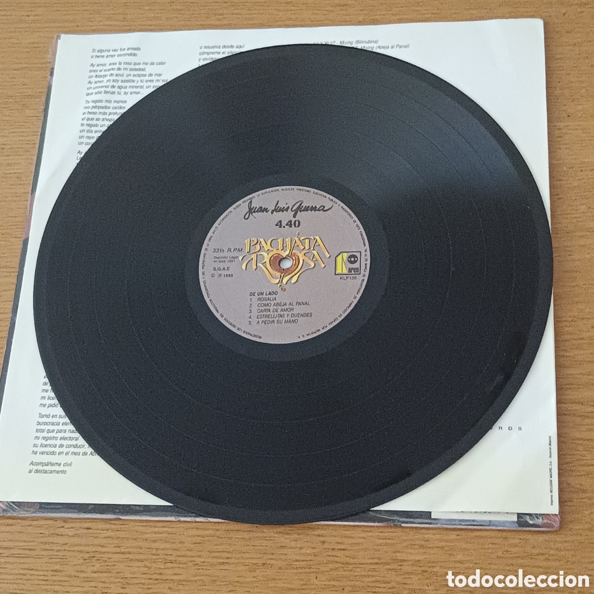 Discos de vinilo: Juan Luis 4.40 LP Bachata Rosa - Foto 5