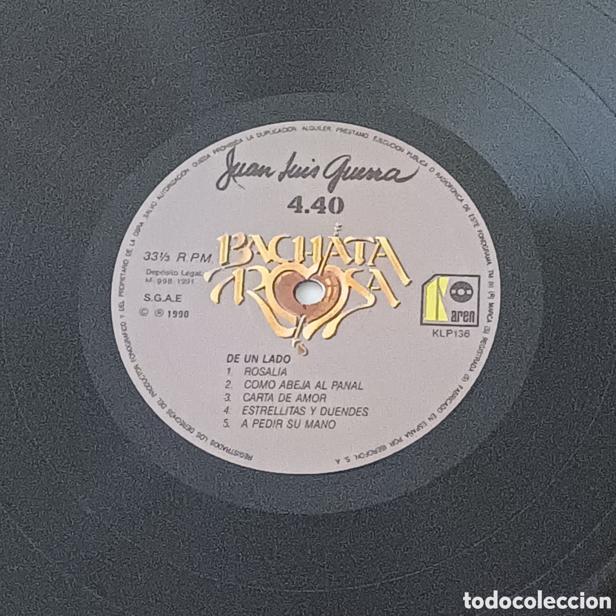 Discos de vinilo: Juan Luis 4.40 LP Bachata Rosa - Foto 6