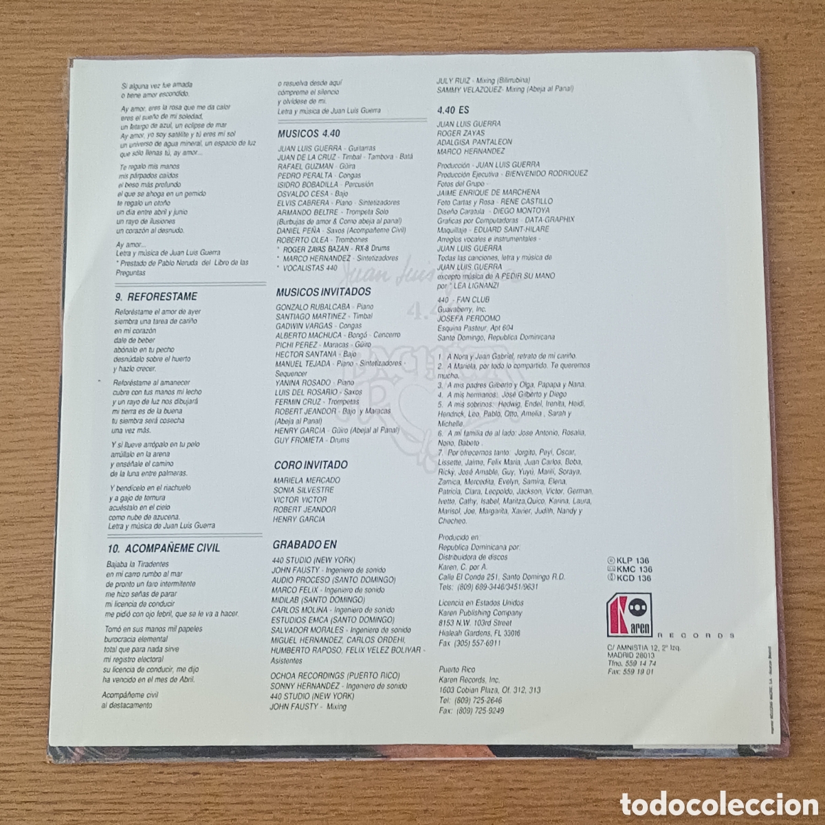 Discos de vinilo: Juan Luis 4.40 LP Bachata Rosa - Foto 7