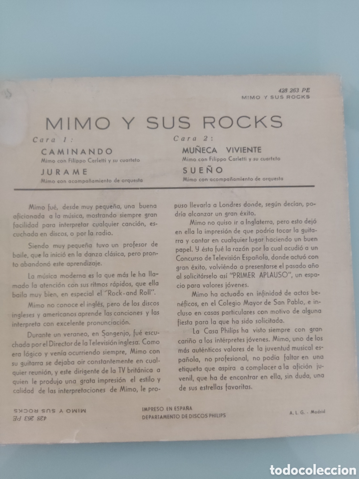 Discos de vinilo: disco single mimo y sus rocks - Foto 2