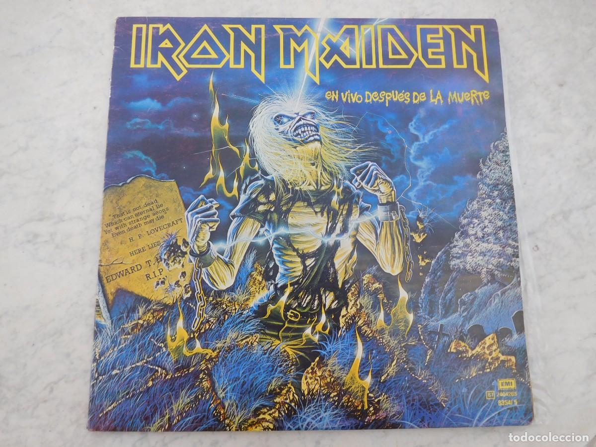 Vinyl records: Iron Maiden. 2LPs. En vivo despues de la muerte. Live after death. Edici&oacute;n Argentina EMI &lrm;8354/5