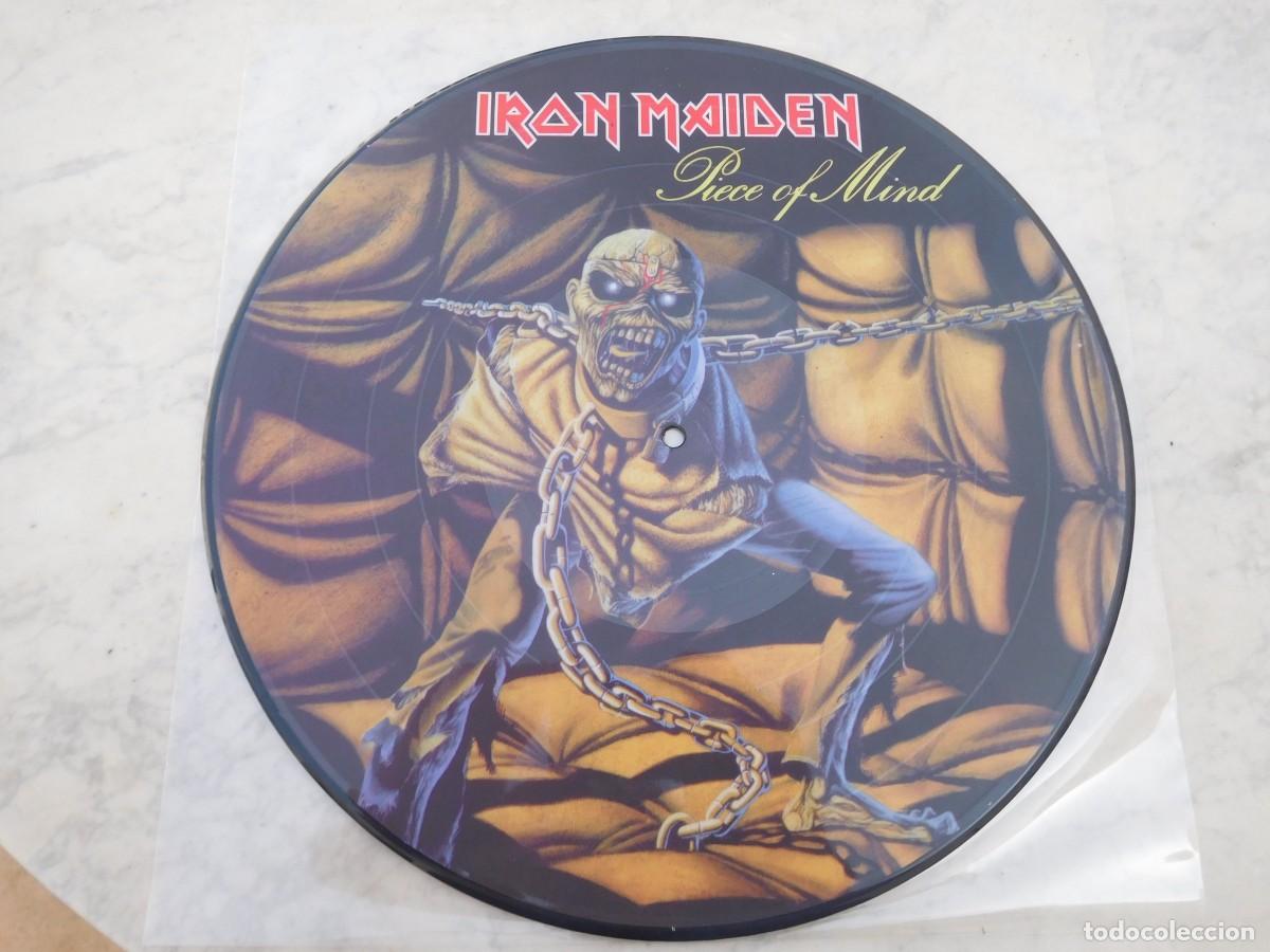 Discos de vinilo: Iron Maiden. LP. Piece of mind. Picture Disc UK Promo. 2006407724001