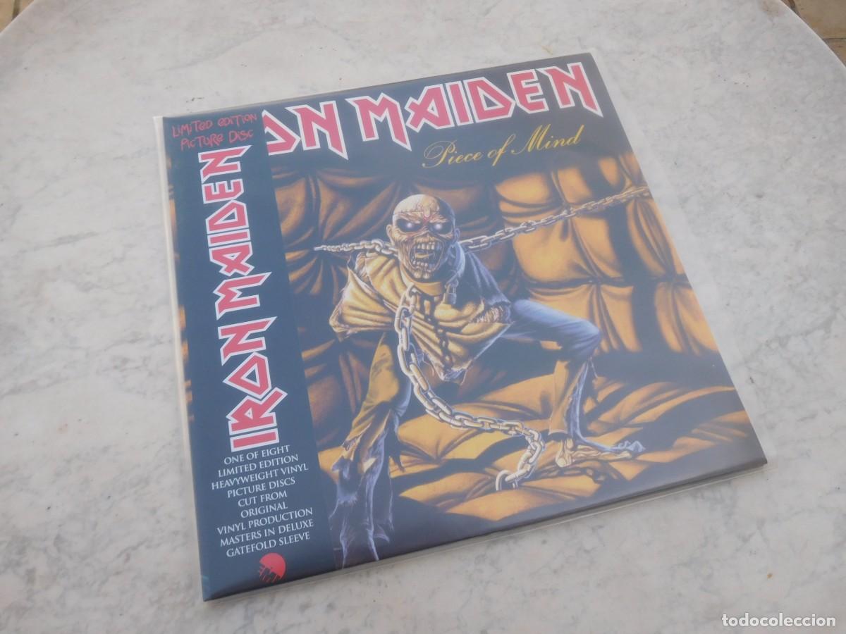 Discos de vinilo: Iron Maiden. LP. Piece of mind. Edici&oacute;n europea 2012. EMI 50999 972949 1 7
