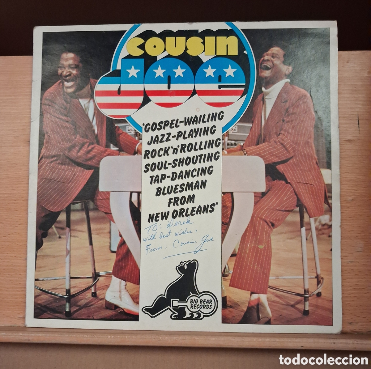 Discos de vinilo: VINILO LP DE COUSIN JOE. CON DEDICATORIA DE AUTOR 1974