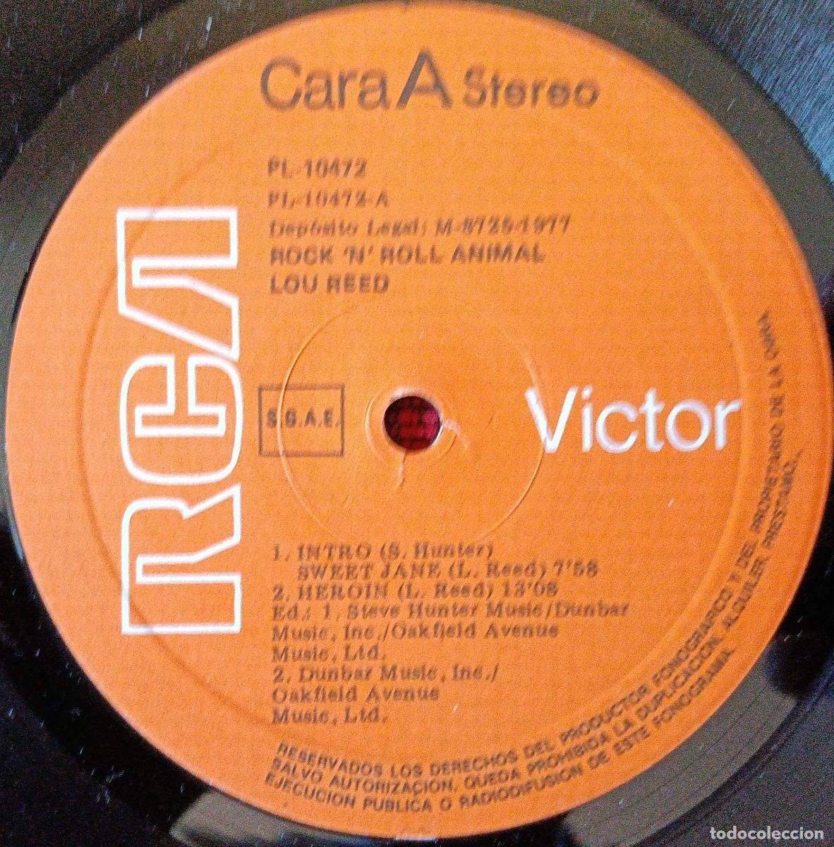 Discos de vinilo: LOU REED ** Rock N Roll Animal ** VINILO LP REEDICION 1977 ** SIN PORTADA