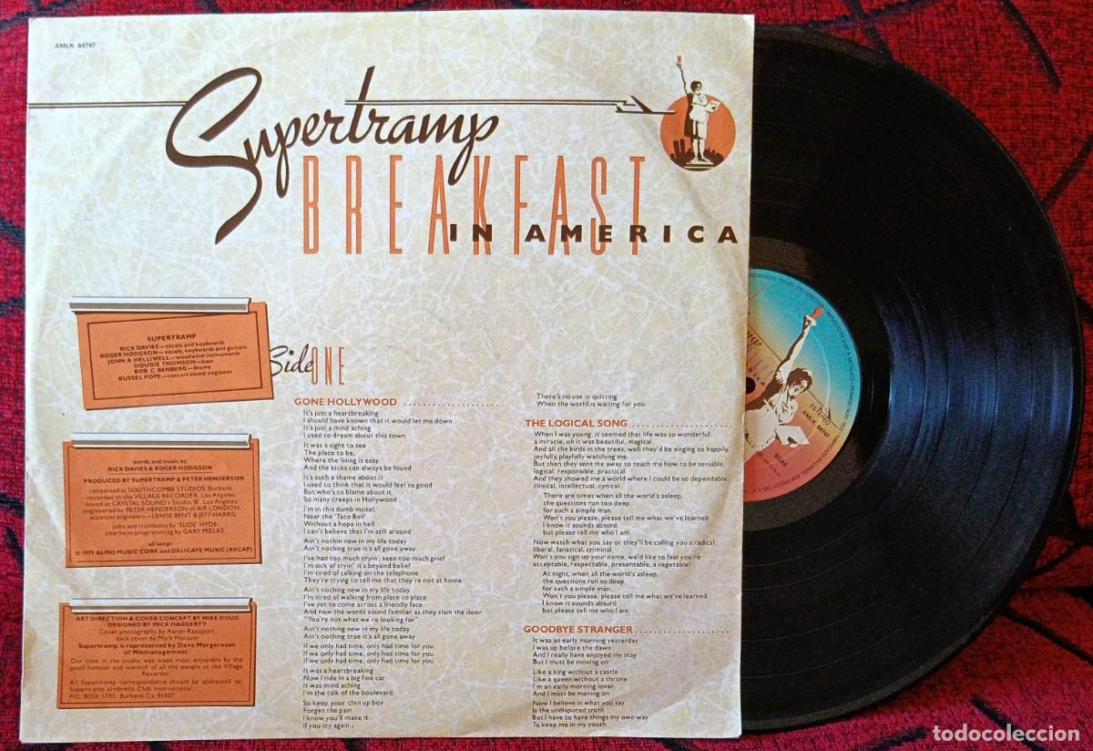 Discos de vinilo: SUPERTRAMP ** Breakfast In America ** VINILO LP 1979 **SIN PORTADA