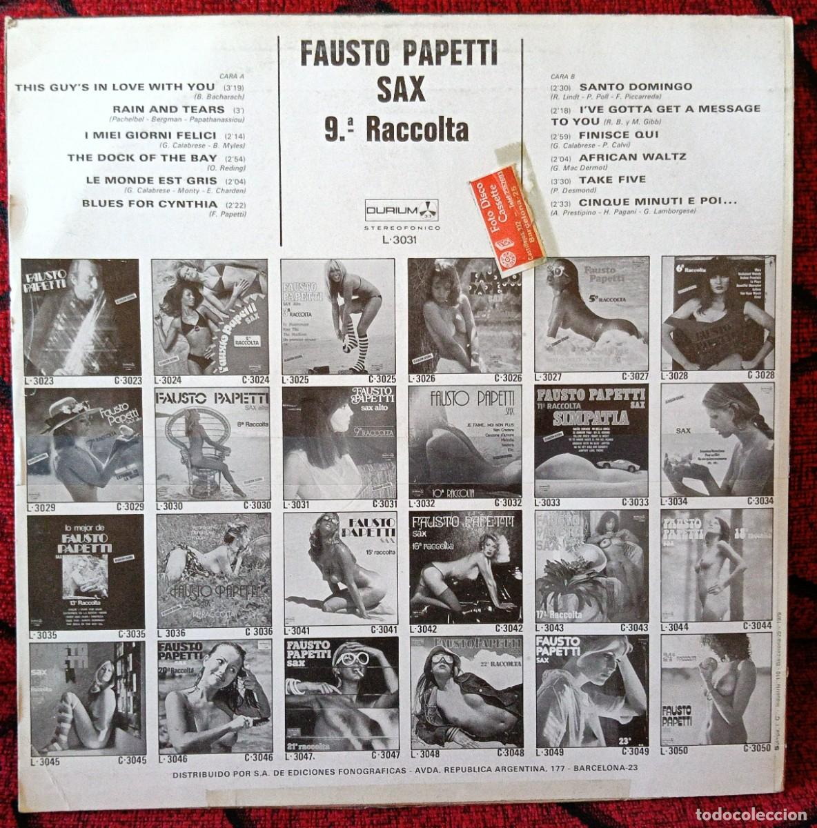 Discos de vinilo: FAUSTO PAPETTI ** 9&ordf; Raccolta ** VINILO LP 1978 - Foto 2