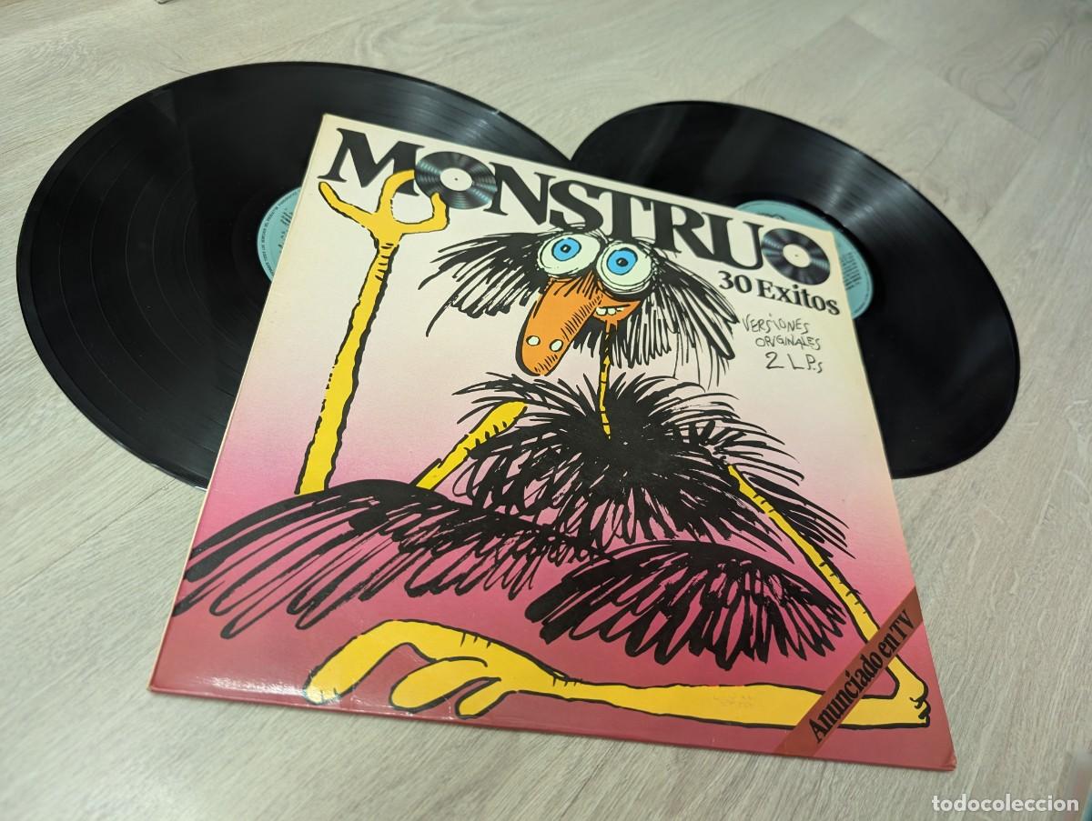 Discos de vinilo: MOSTRUO TOTAL ..2 LPS - RECOPILATORIO DE 1983 ..VARIOS ..DIRE STRITS, BEE GEES, DONNA SUMMER, .ETC