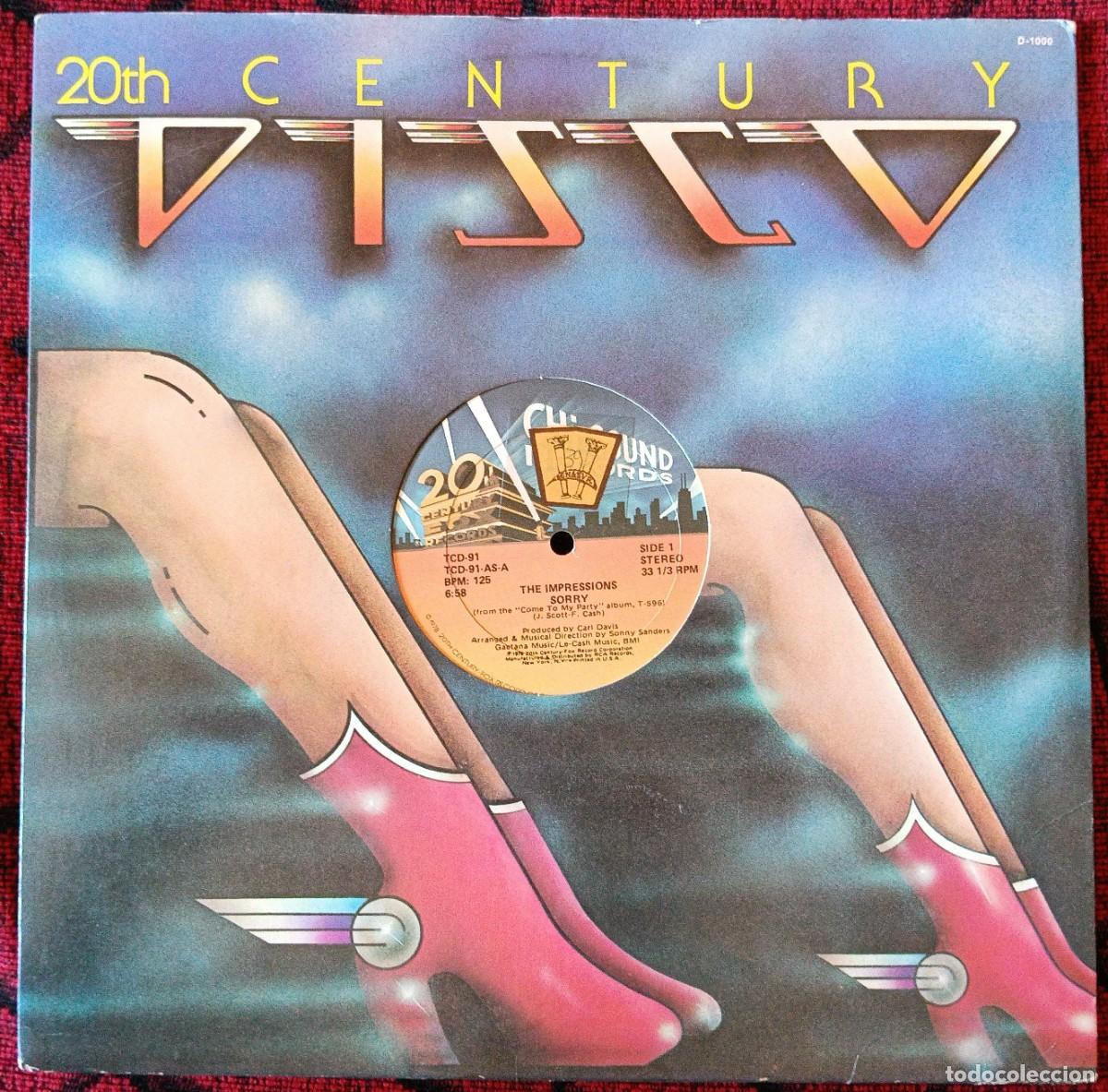 Discos de vinilo: THE IMPRESSIONS ** Sorry ** MAXI SINGLE VINILO 1979 USA