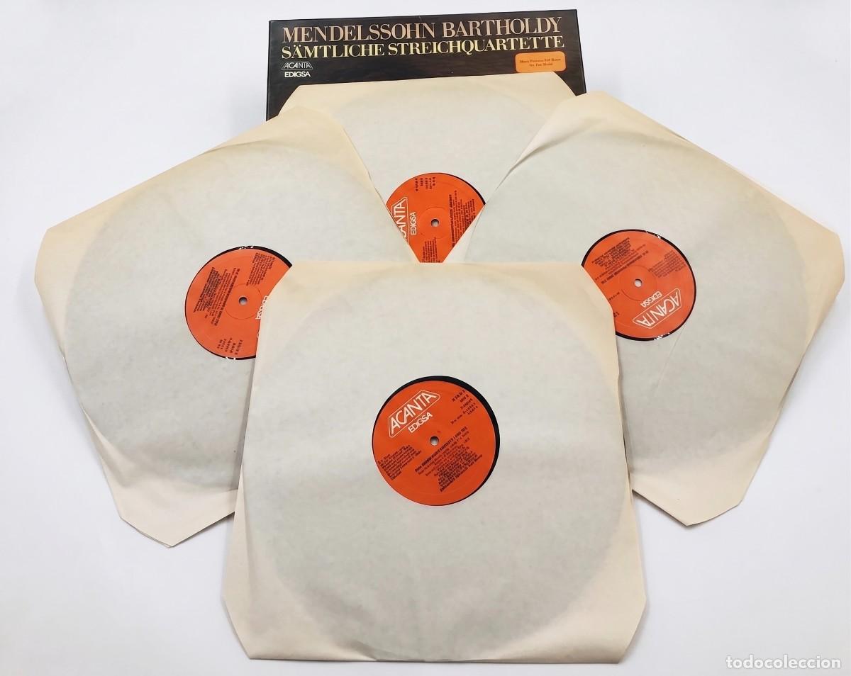 Discos de vinilo: MENDELSSOHN &ndash; CUARTETOS DE CUERDA COMPLETOS &ndash; BARTHOLDY QUARTETT &ndash; 4 LP ACANTA EDIGSA